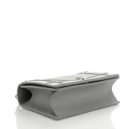 Christian Dior Grained Calfskin Medium Diorama Flap Bag Grey 4 of 8