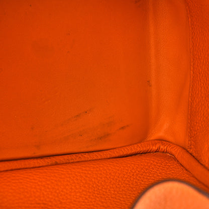 Hermes Taurillon Clemence Lindy 30 Orange 13 of 13