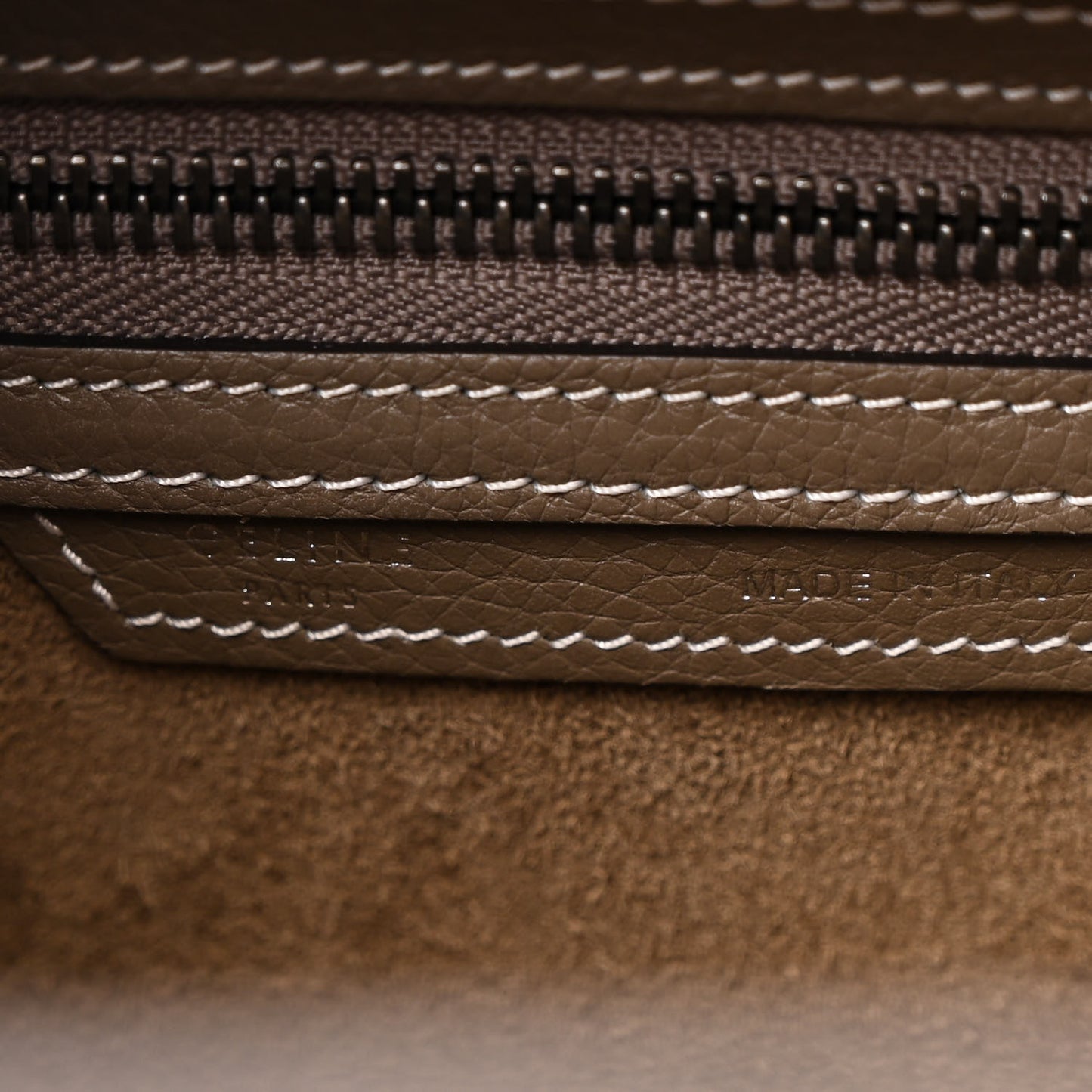 Drummed Calfskin Micro Luggage Souris