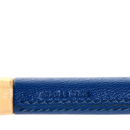 Hermes Wood Aniline Goatskin Riding Crop Bleu Electrique 5 of 8