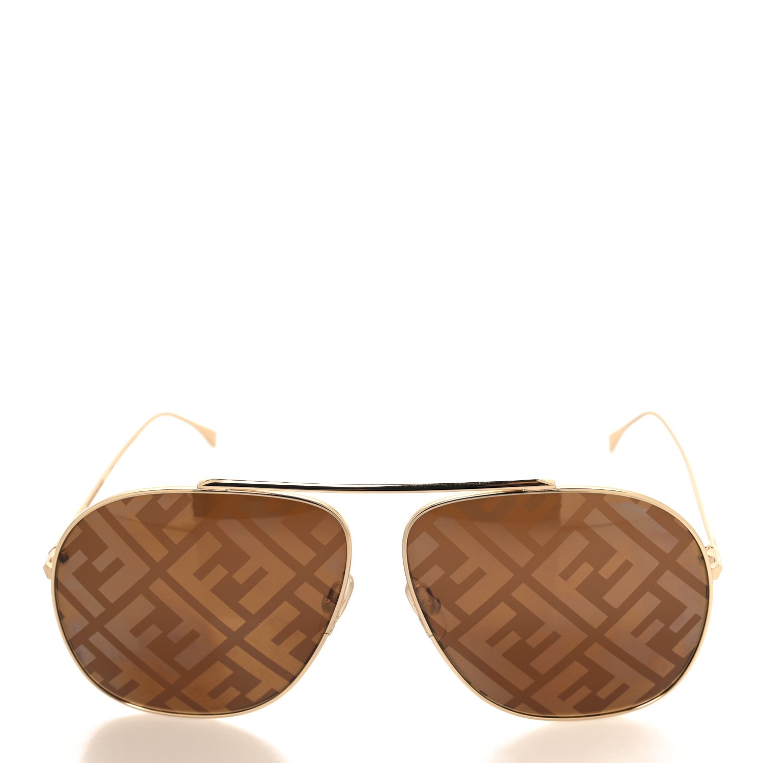 Fendi Metal Fendi Forever Aviator Sunglasses FF0407/G/S Gold 2 of 7