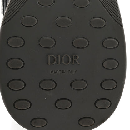 Christian Dior Smooth Calfskin Technical Mesh Oblique Womens B25 Runner Sneakers 39 Black Grey 7 of 17