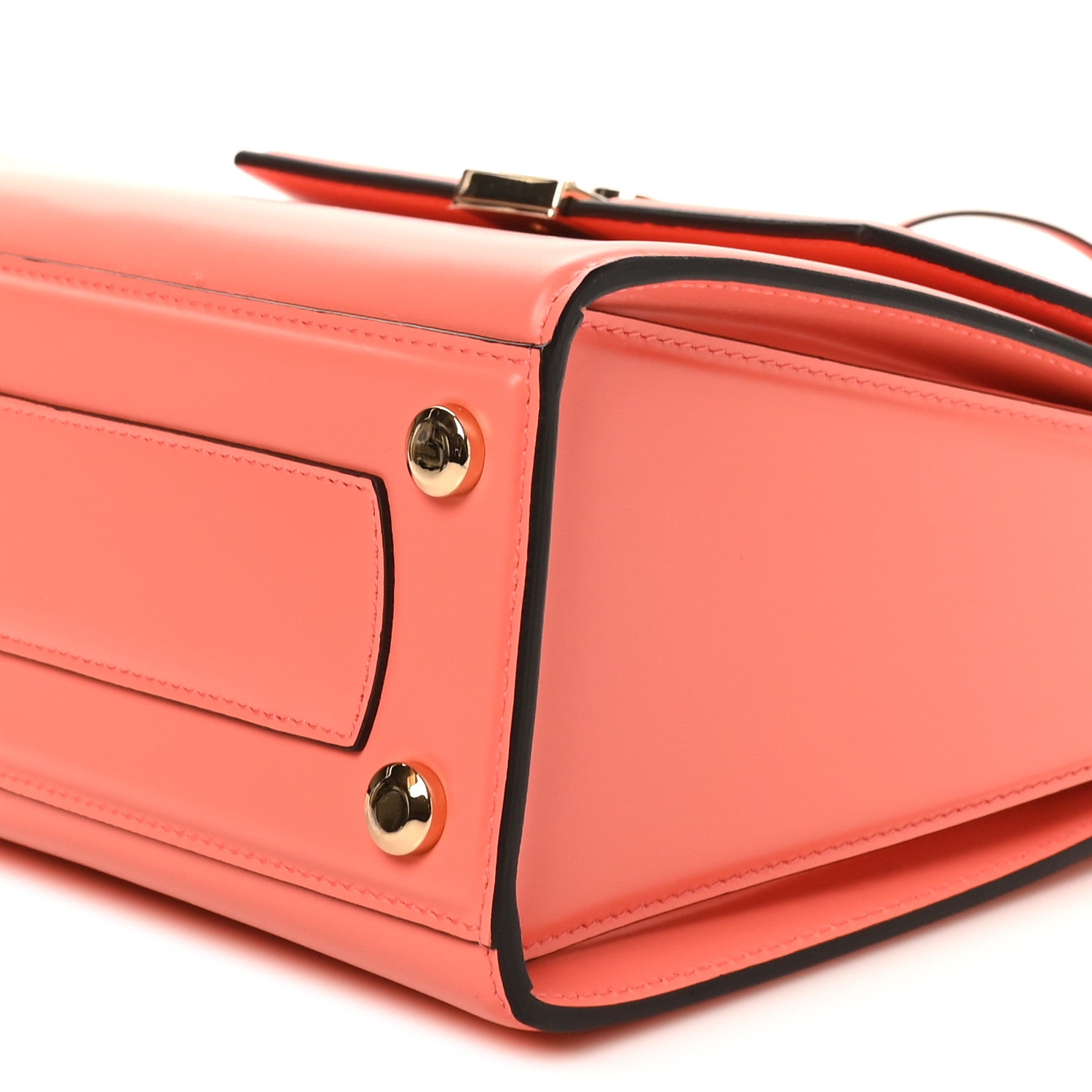 Salvatore Ferragamo Smooth Calfskin Small Boxyz Orange 9 of 9