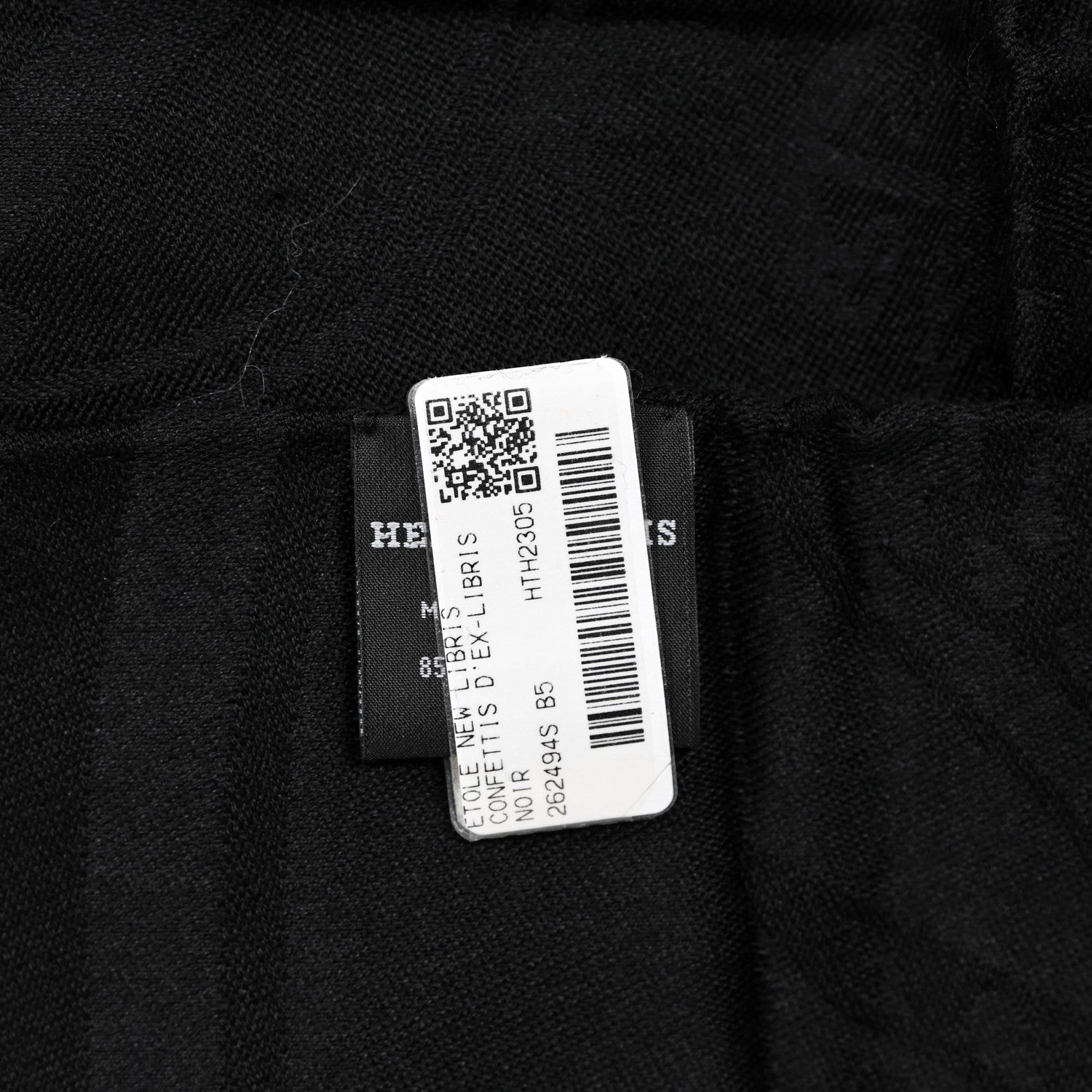 Hermes Cashmere Silk New Libris Confettis D'Ex Stole Black 3 of 3