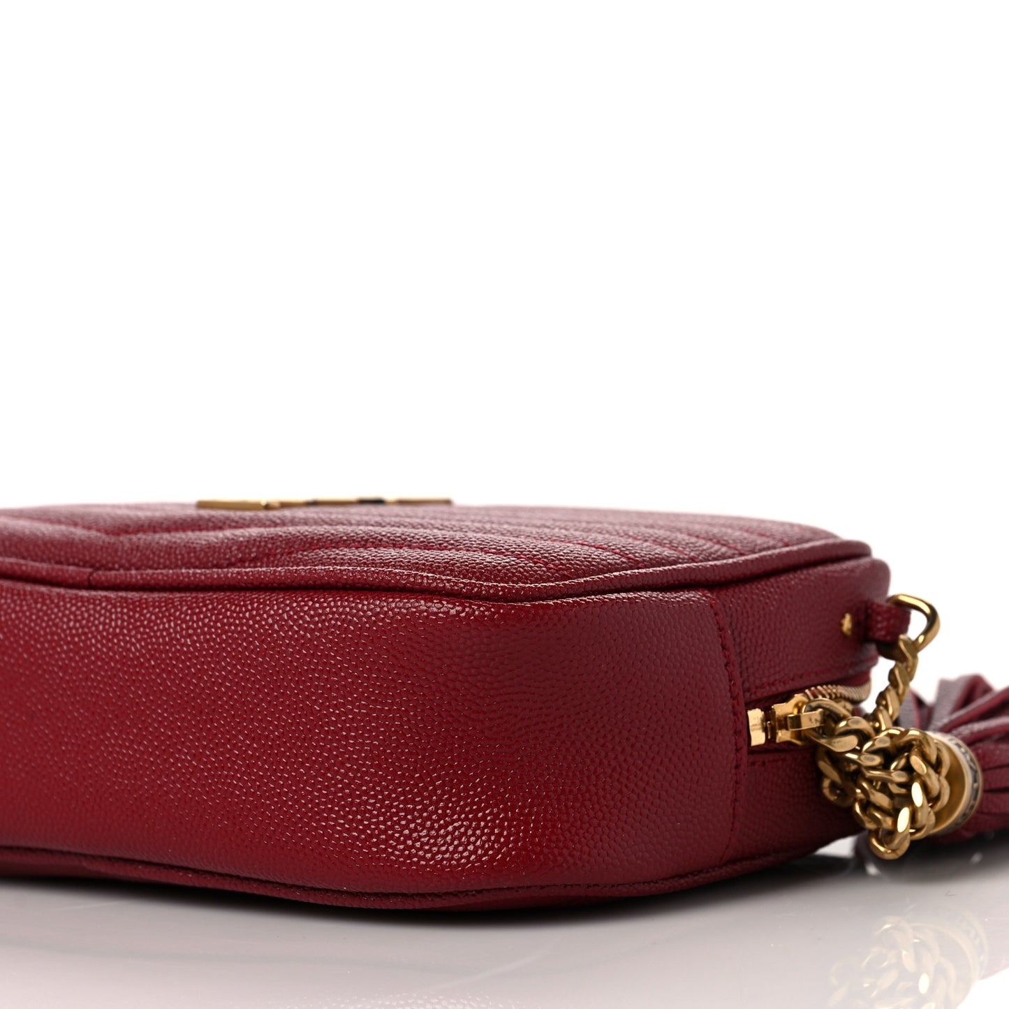 Grain De Poudre Matelasse Monogram Mini Lou Camera Bag Opyum Red