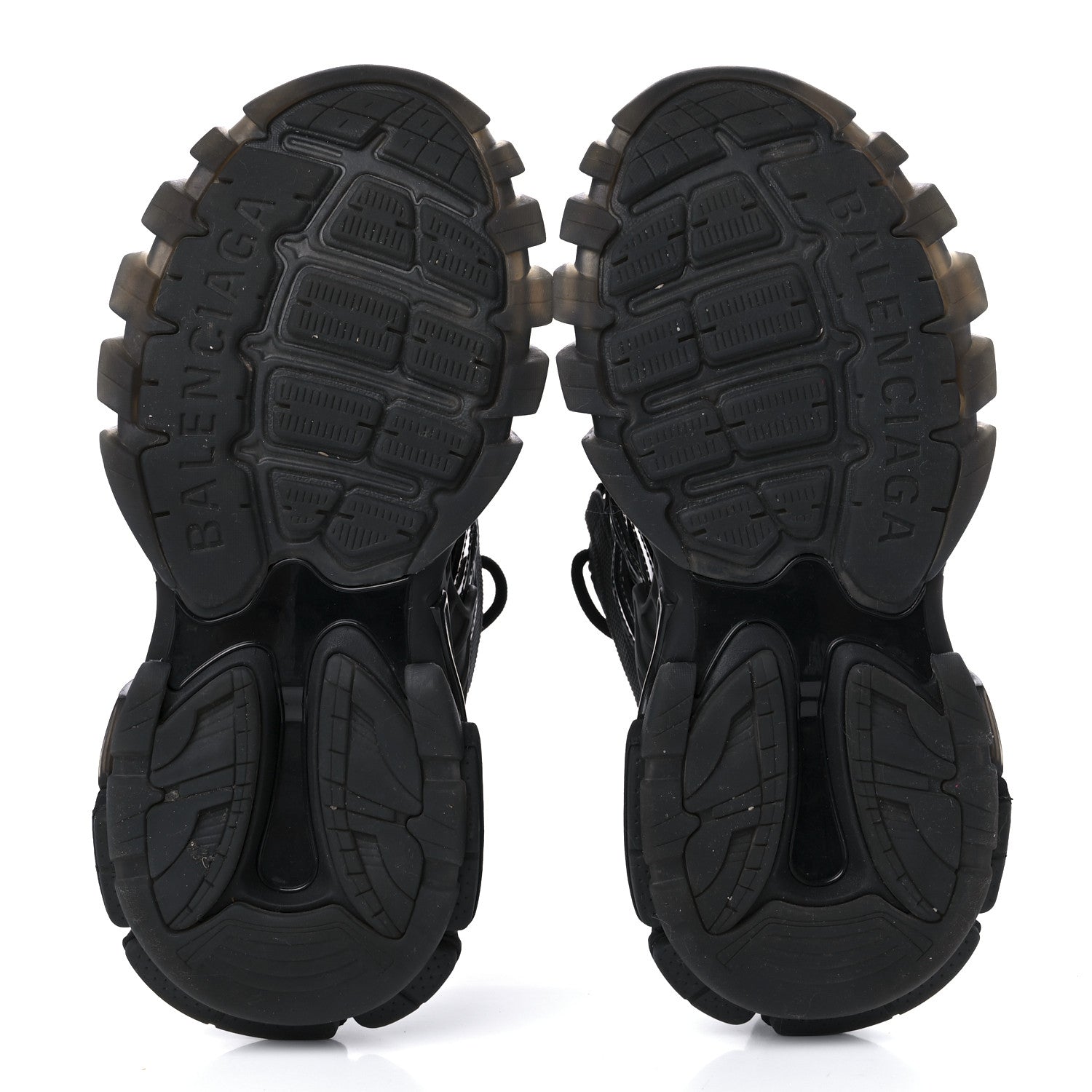 Balenciaga Rubber Mesh Monocolor Clear Sole Womens Track.2 Open Sneakers 38 Black 5 of 8
