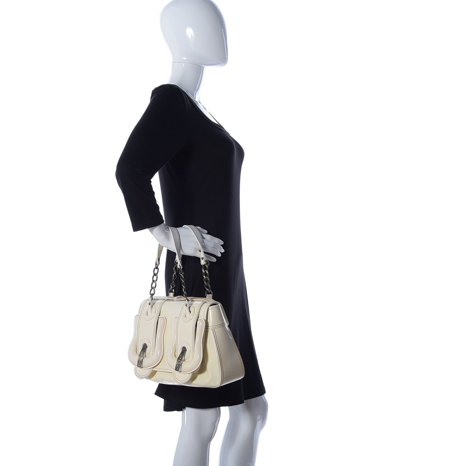 Fendi Patent B Bag White 2 of 29