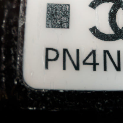 Chanel Tweed Quilted Top Handle Slim Long Vanity Black Ecru White 7 of 10