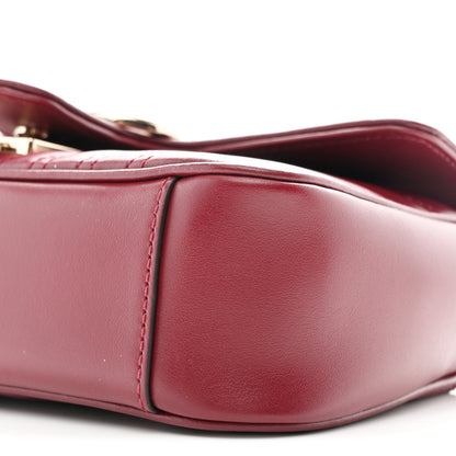 Gucci Calfskin Matelasse Mini GG Marmont Shoulder Bag Rosso Ancora 10 of 11