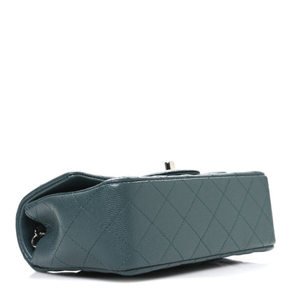 Chanel Caviar Quilted Mini Rectangular Flap Dark Green 4 of 10