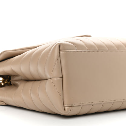 Saint Laurent Calfskin Y Quilted Monogram Medium Loulou Chain Satchel Dark Latte 9 of 11