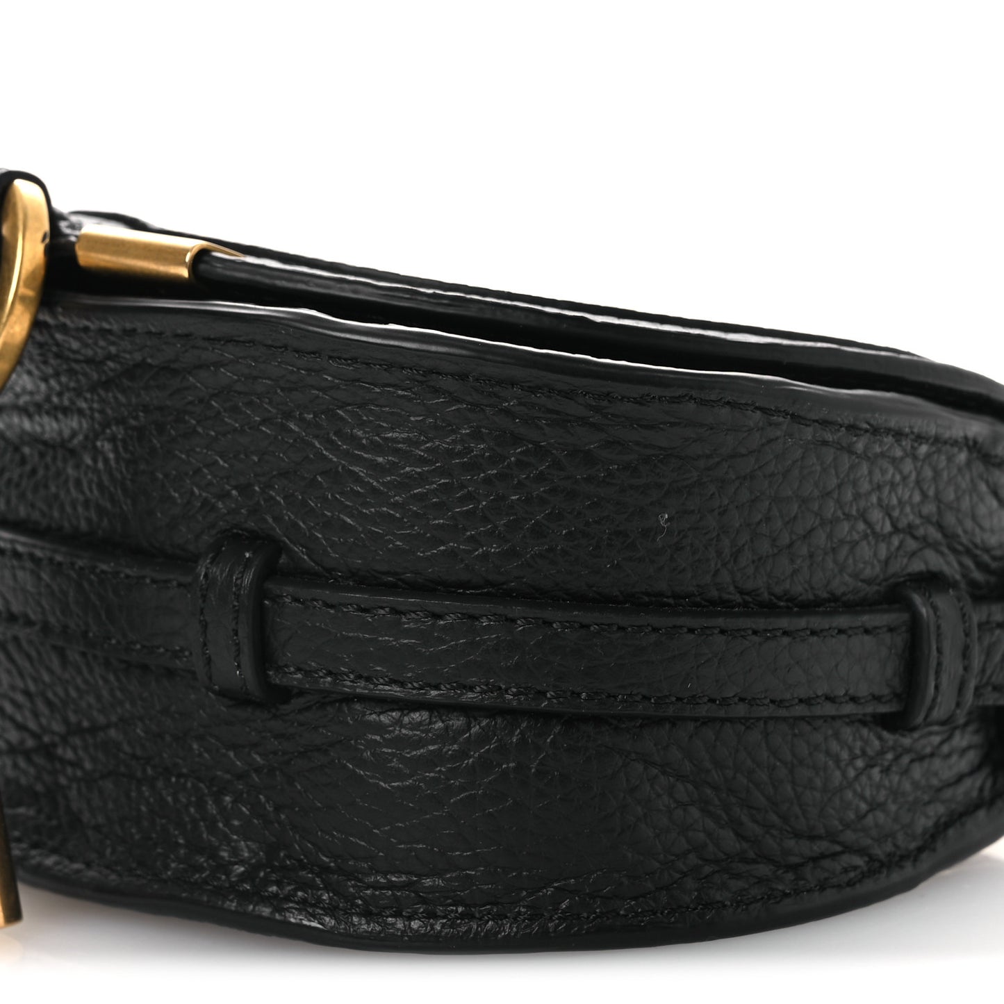 Calfskin Nano Marcie Saddle Bag Black