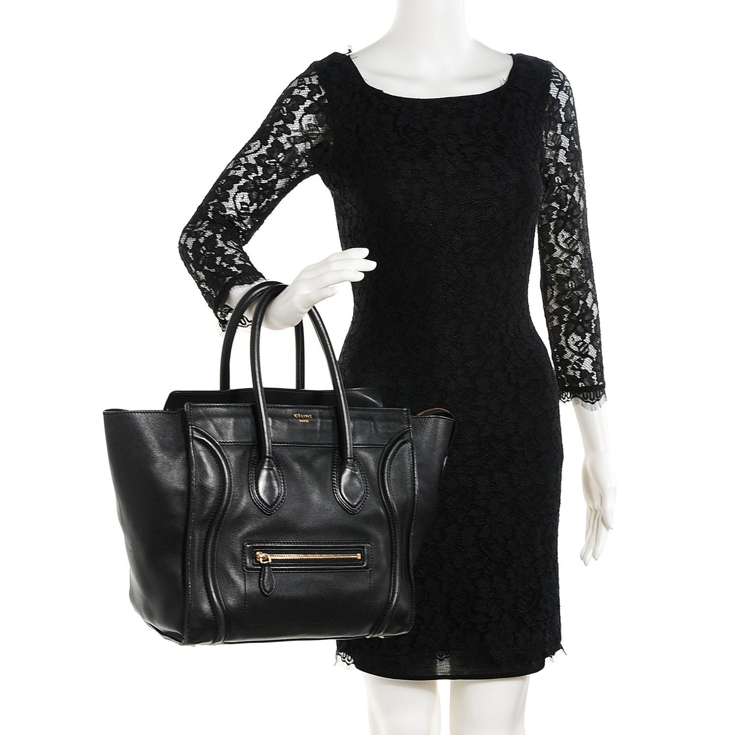 Smooth Calfskin Mini Luggage Black