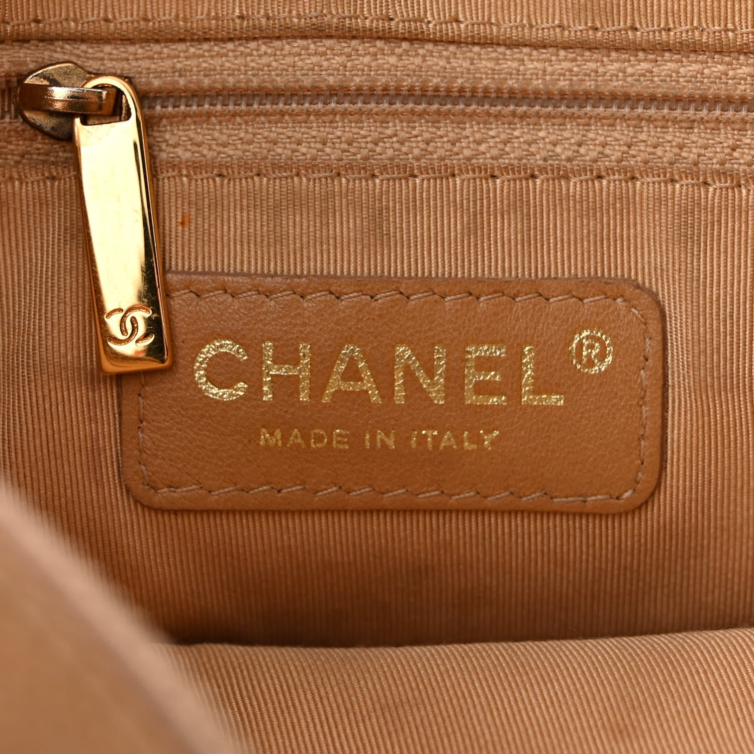 Chanel Caviar Quilted Timeless CC Shoulder Bag Beige 6 of 13