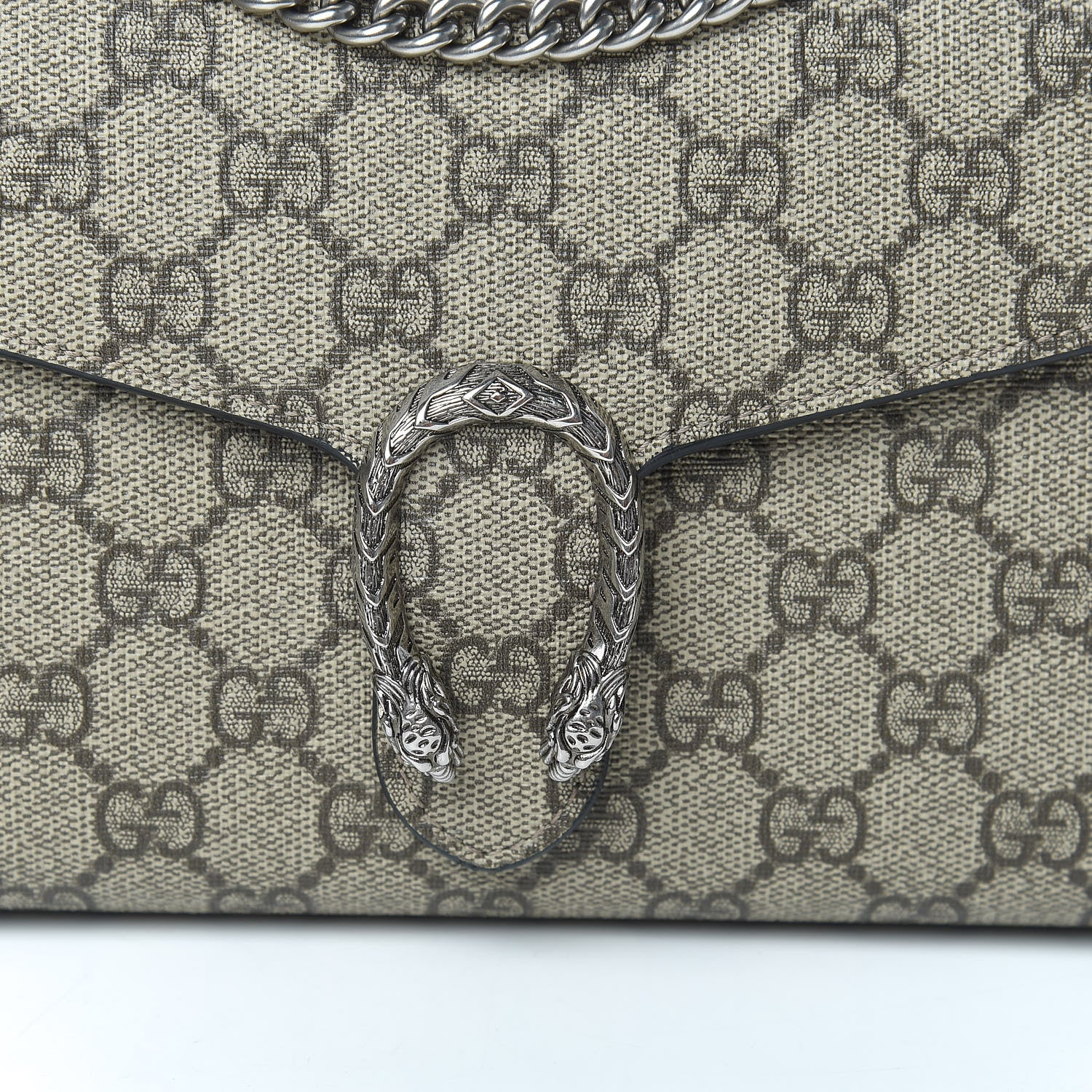 Gucci GG Supreme Monogram Mini Dionysus Chain Wallet Beige Black 10 of 11