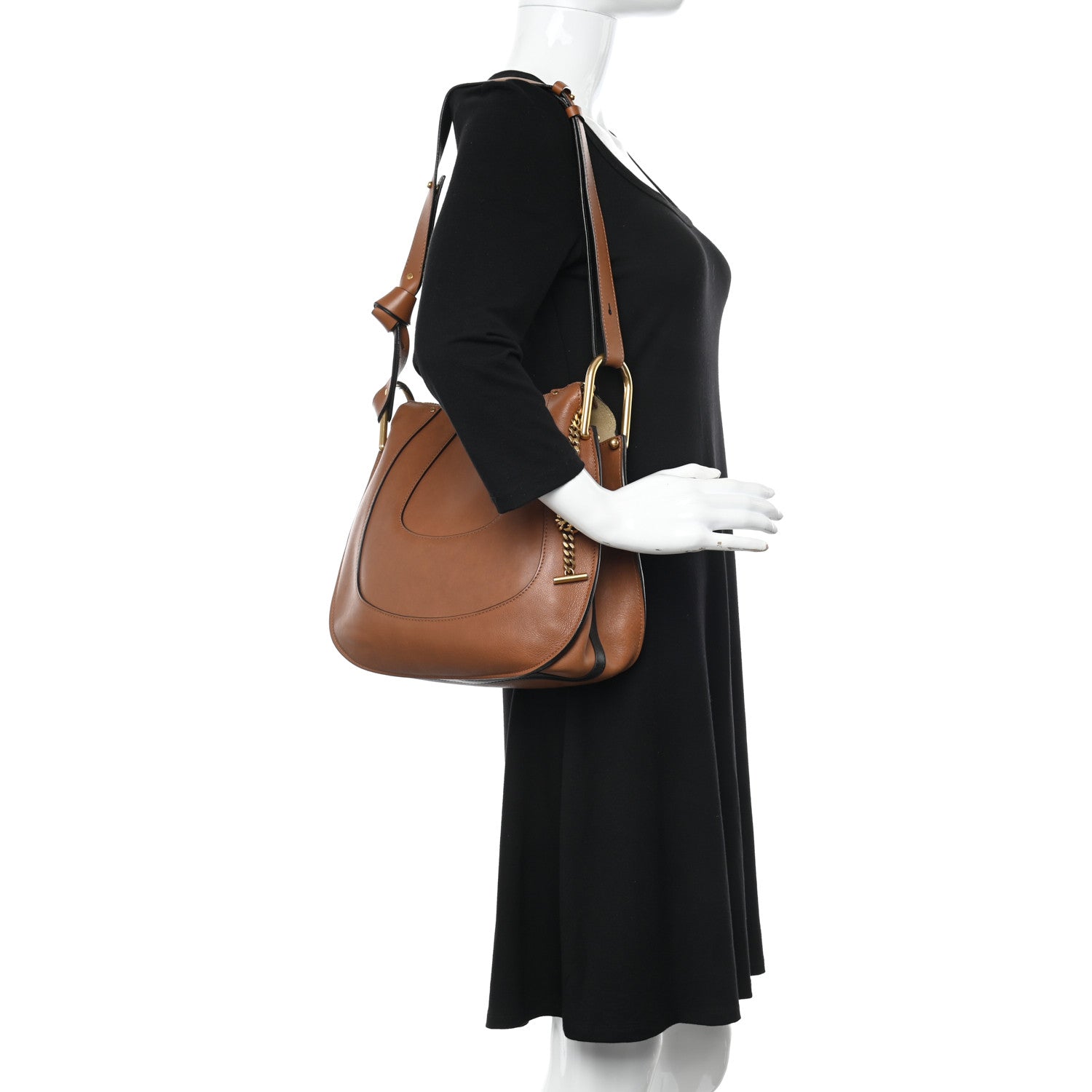Chloe Grained Calfskin Small Hayley Hobo Nut 2 of 15
