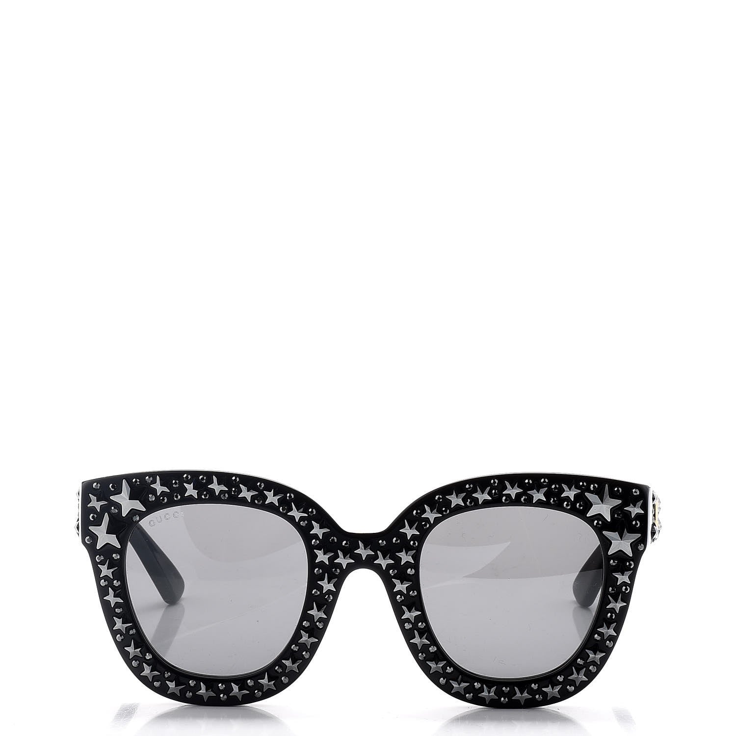 Gucci Acetate Stars Cat Eye Sunglasses GG0116S Black 2 of 10