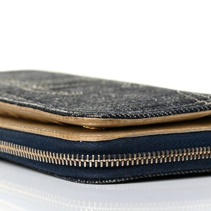 Chanel Denim CC Zip Around Wallet 8 of 9