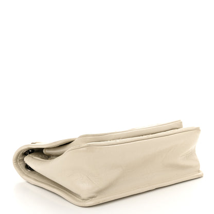 Saint Laurent Crinkled Calfskin Matelasse Monogram Baby Niki Chain Satchel Blanc Vintage 4 of 9