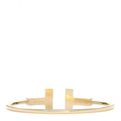 Tiffany 18K Yellow Gold T Wide Wire Bracelet 2 of 5