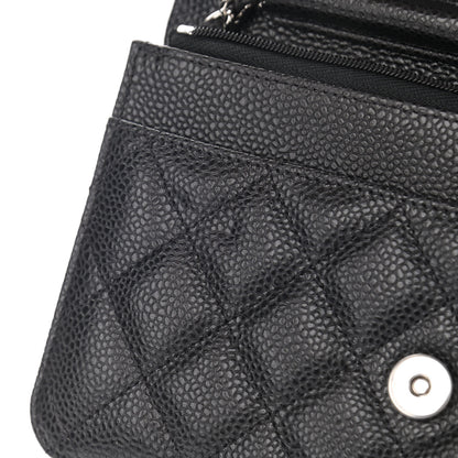 Chanel Caviar Quilted Wallet On Chain WOC Black 12 of 13