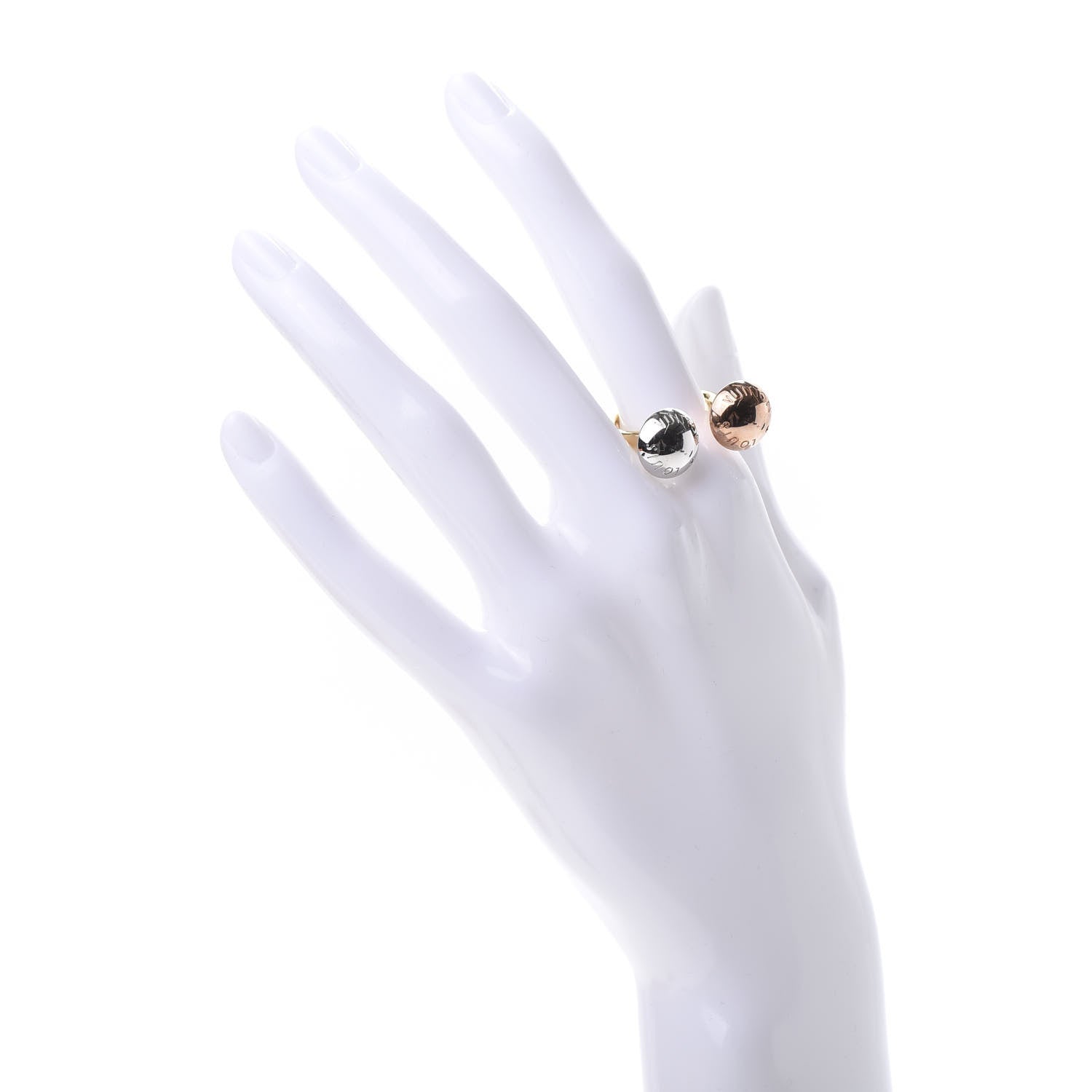 Louis Vuitton Studdy Ring M Gold Pink Silver 2 of 10