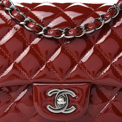 Chanel Patent Quilted Mini Square Flap Red 13 of 13