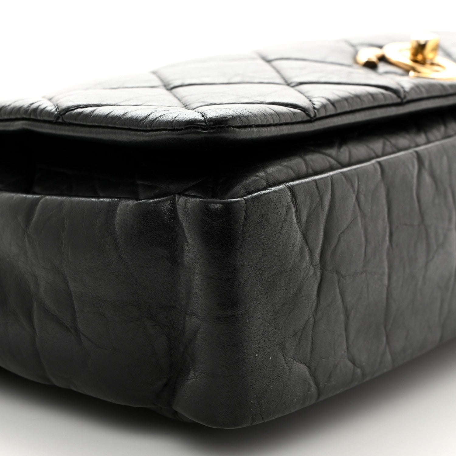 Chanel Aged Calfskin Quilted Small Pondichery Flap Black 9 of 10