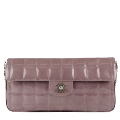 Chanel Patent Quilted East West Chocolate Bar Flap Light Purple 1 of 11