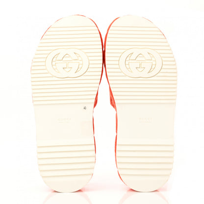 Gucci Terry Cloth GG Monogram Angelina Platform 55mm Slide Sandals 40 Deep Orange 5 of 9