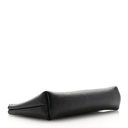 Saint Laurent Calfskin Monogram Wristlet Pouch Black 4 of 7