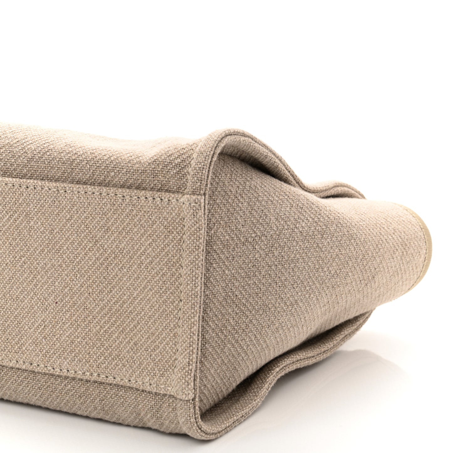 Mixed Fibers Small Deauville Tote Beige Black