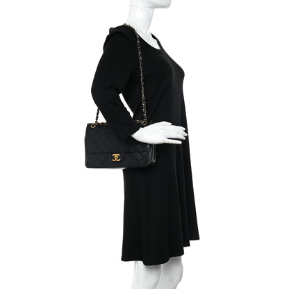 Chanel Lambskin Quilted Medium Double Flap Black 2 of 24
