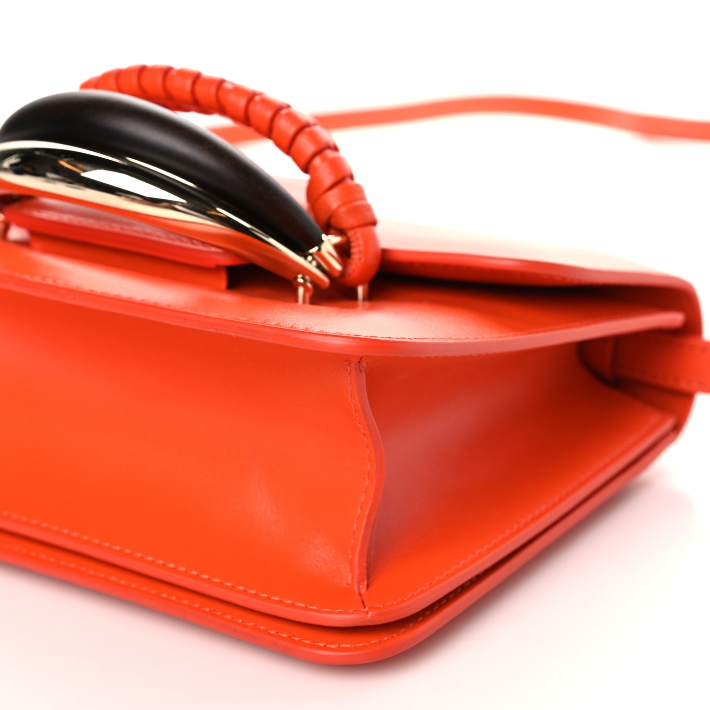 Calfskin Kattie Shoulder Bag Rusted Orange
