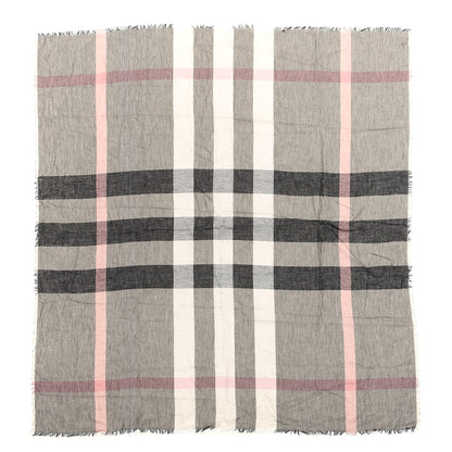 Burberry Modal Wool Relaxed Mega Check Square Scarf Dark Trench 1 of 3