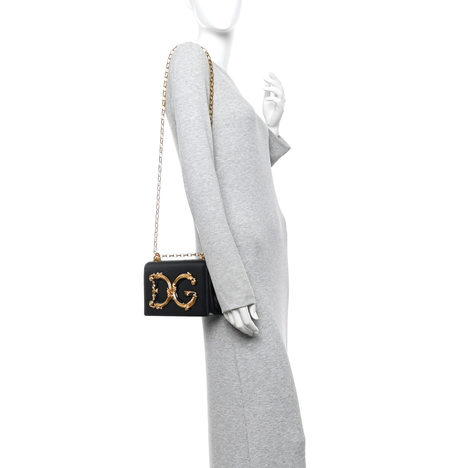 K*様 【定価42万】 Dolce & Gabbana 05SS 超名作 レザー Dolce & Gabbana Nappa DG Girls Shoulder Bag Black 1812122