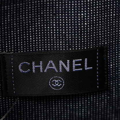Chanel Terry Cotton CC Beach Tote Towel Set Ecru Dark Blue 7 of 11