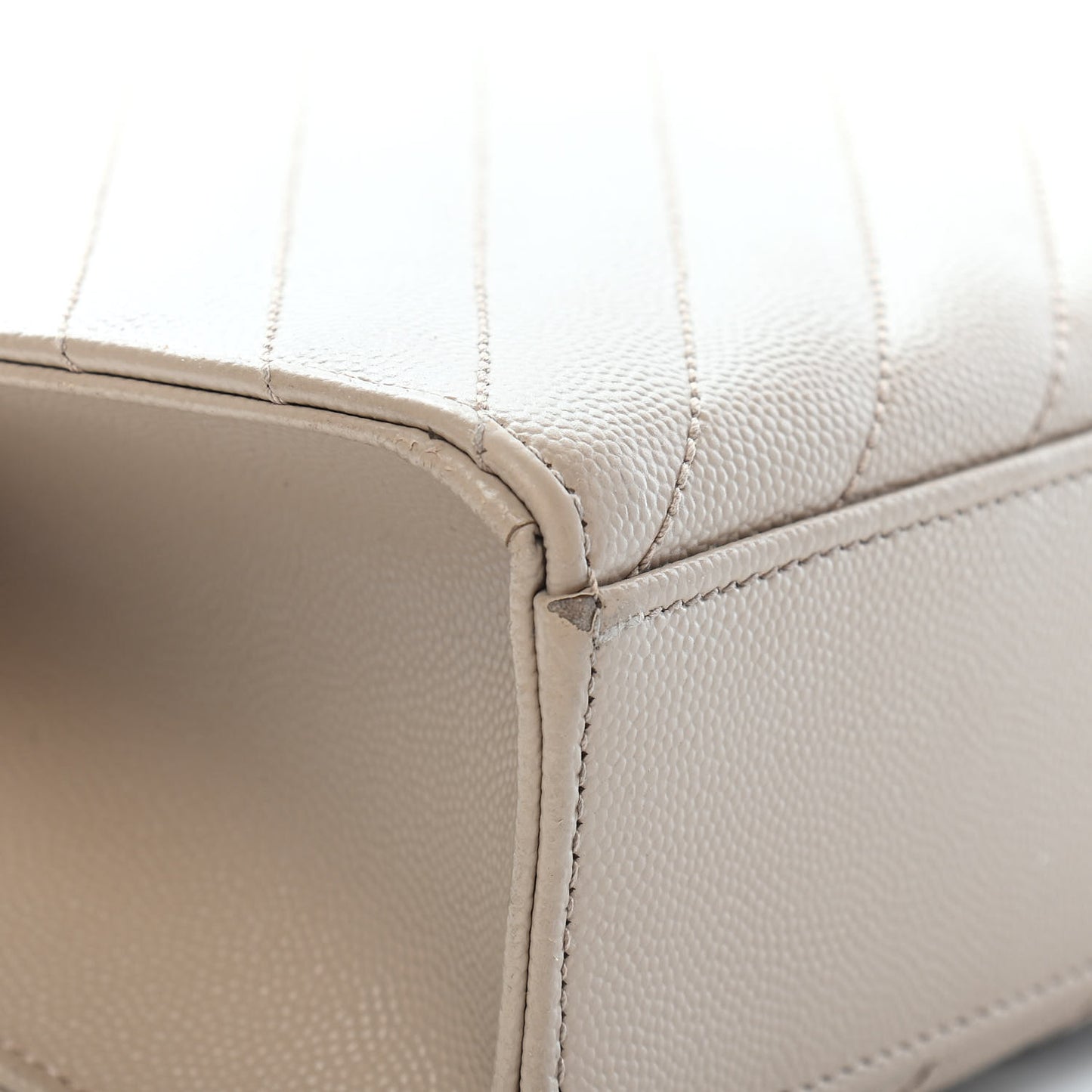 Grain De Poudre Matelasse Chevron Large Monogram Satchel Dark Beige