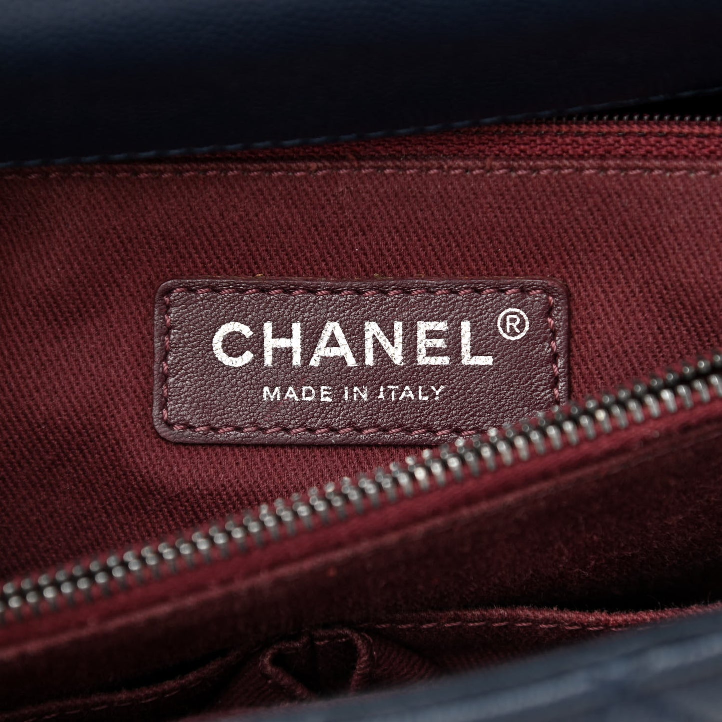 Caviar Quilted Small Coco Handle Flap Navy