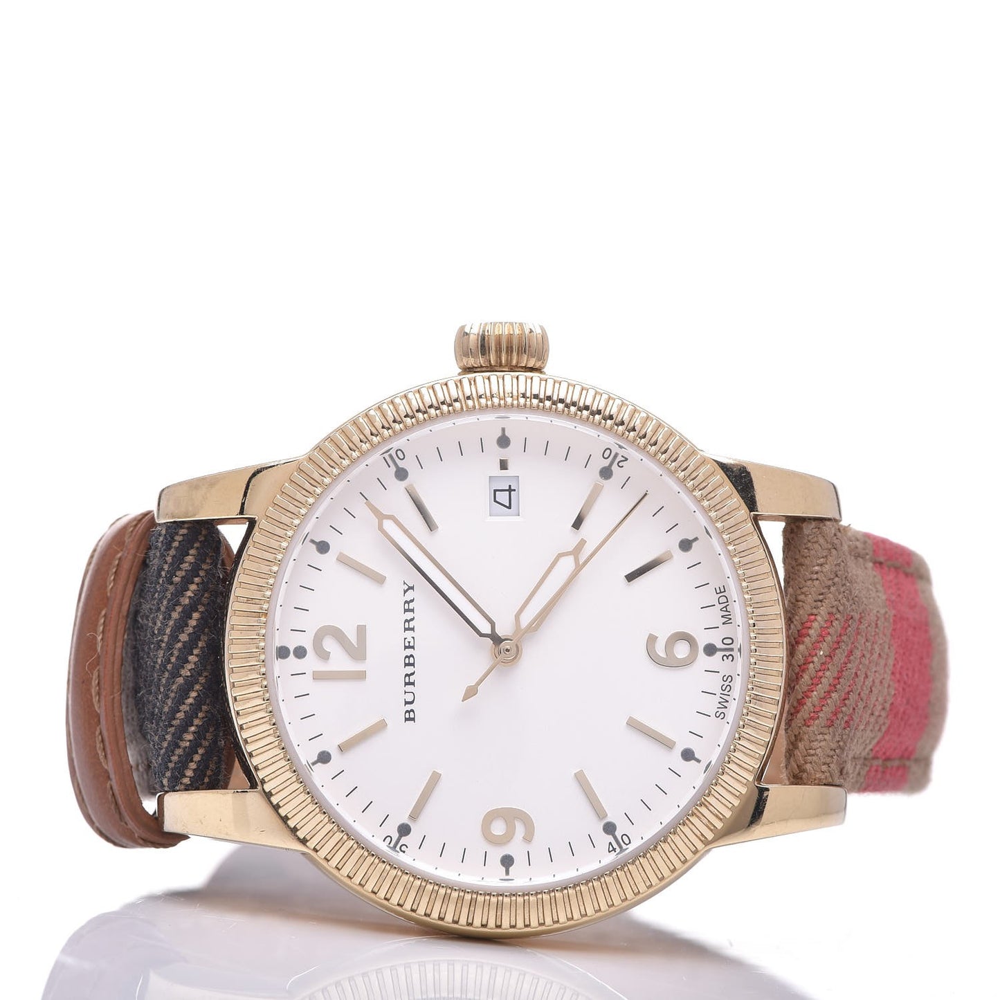 Stainless Steel Calfskin 38mm Quartz Watch BU7853