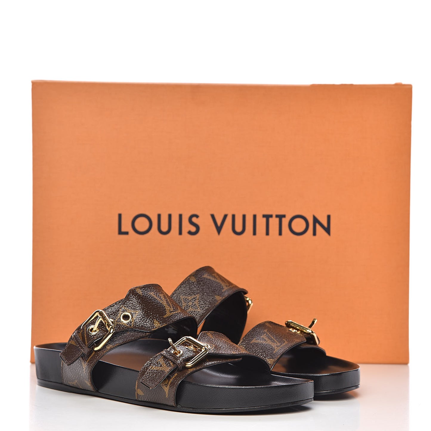 Monogram Bom Dia Mule Sandals 39 Black