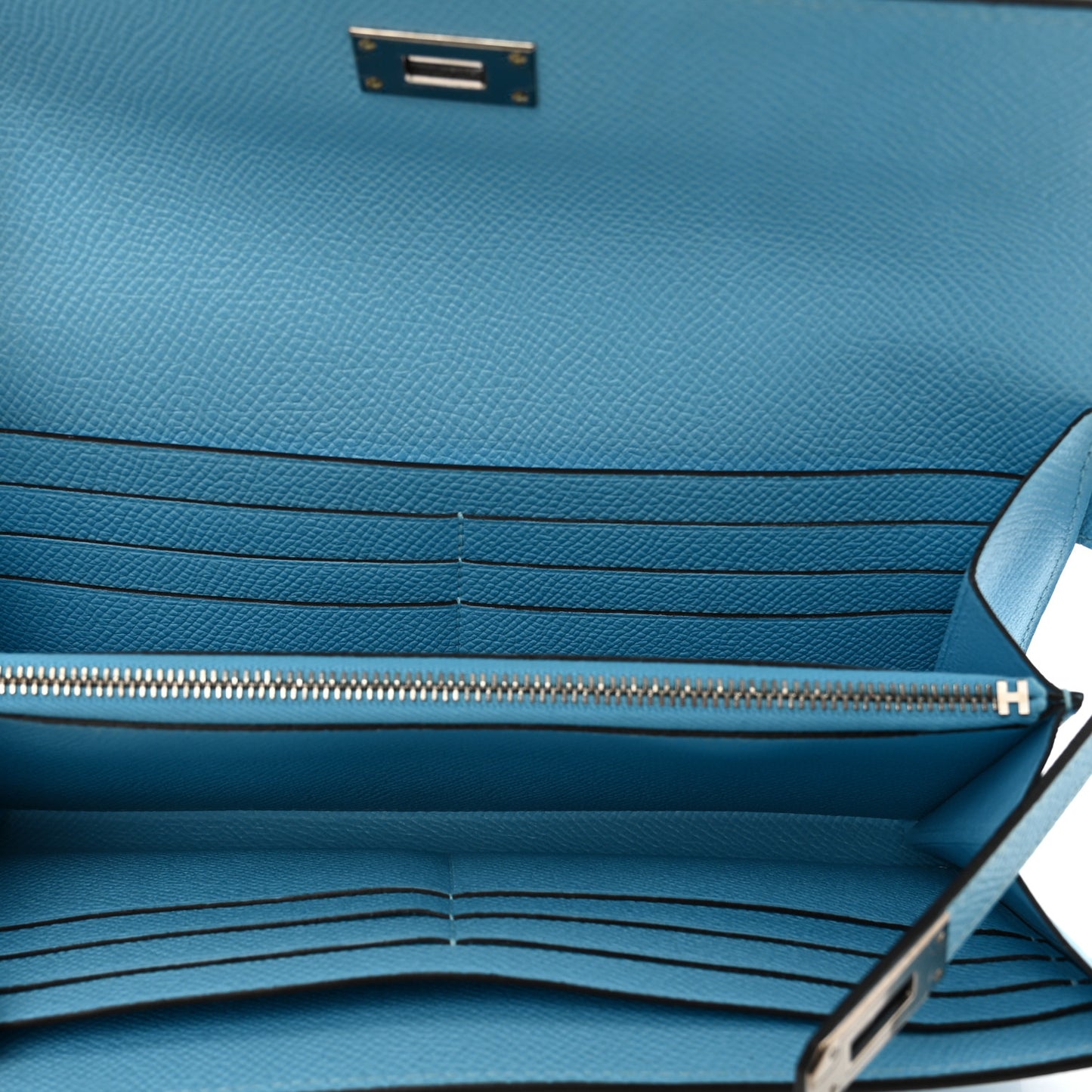 Epsom Kelly Longue Wallet Celeste