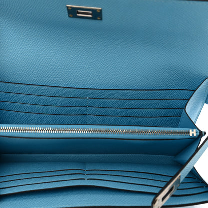 Hermes Epsom Kelly Longue Wallet Celeste 5 of 8
