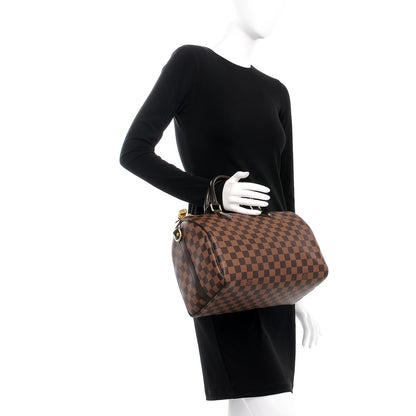 Louis Vuitton Damier Ebene Speedy Bandouliere 30 3 of 10