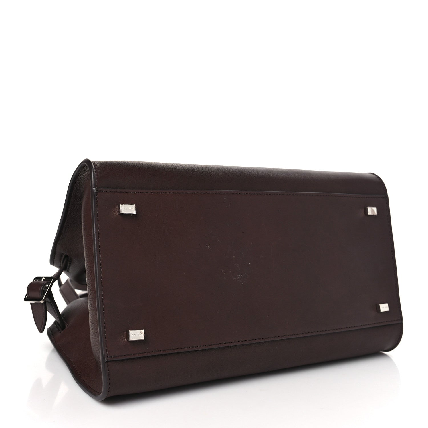 The Row Polished Saddle Calfskin Soft Margaux 12 Dark Brown 4 of 9