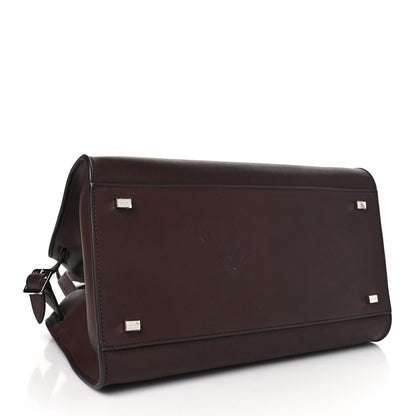 The Row Polished Saddle Calfskin Soft Margaux 12 Dark Brown 4 of 9