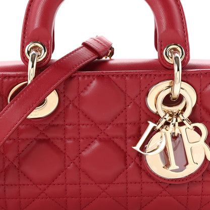 Christian Dior Lambskin Cannage Small Lady D-Joy Bordeaux 8 of 10