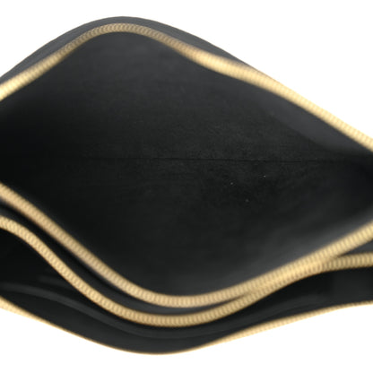 Louis Vuitton Empreinte Monogram Giant Double Zip Pochette Black Cream 6 of 11