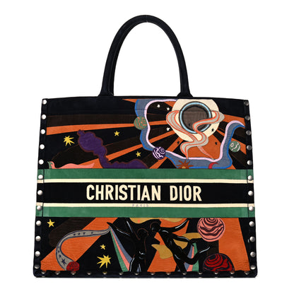 Christian Dior Suede Large L'Air Book Tote Black 1 of 11