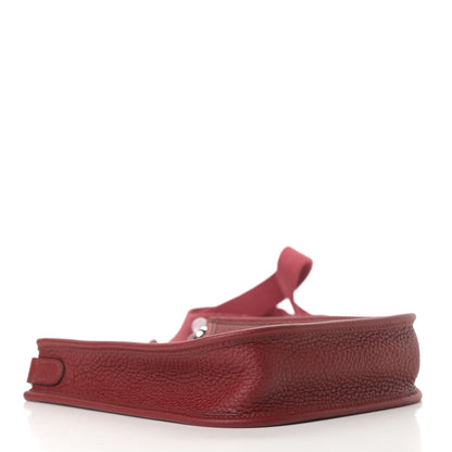 Hermes Taurillon Clemence Evelyne TPM Rouge Grenat 4 of 11